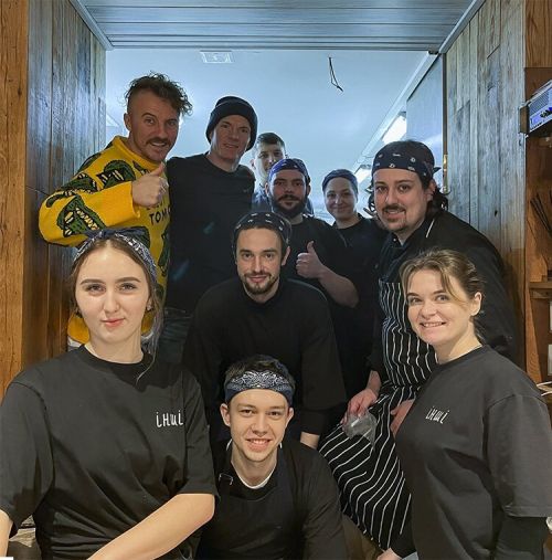 Brandon Chrostowski on his last trip to Ukraine with his students